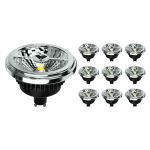 Multipack 10x Noxion Lucent LED Spot GU10 AR111 15W 850lm 40D - 930 Warm White | Best Colour Rendering - Dimmable -  Replaces 75W
